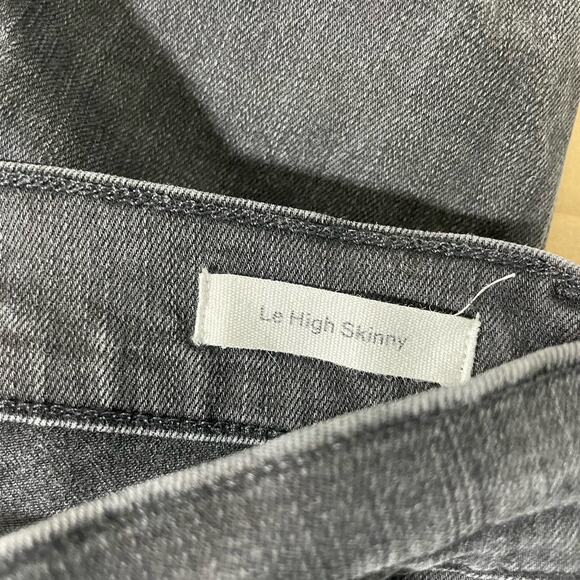 Frame Denim Women's Black Le High Skinny Ripped Raw Hem Ankle Jeans - Size 30 - Picture 7 of 11